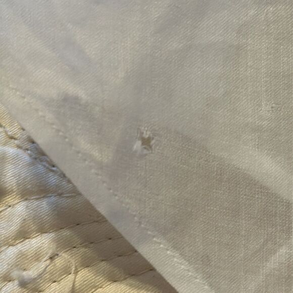 Antique thin white cotton lawn high neck long sleeve blouse with lace & pleats - Picture 14 of 14